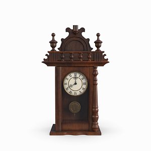 antique clock old 3D model