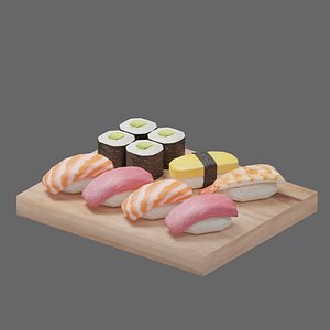 3D model food sushi