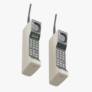 Brick Phone Beige On and Off Screen State