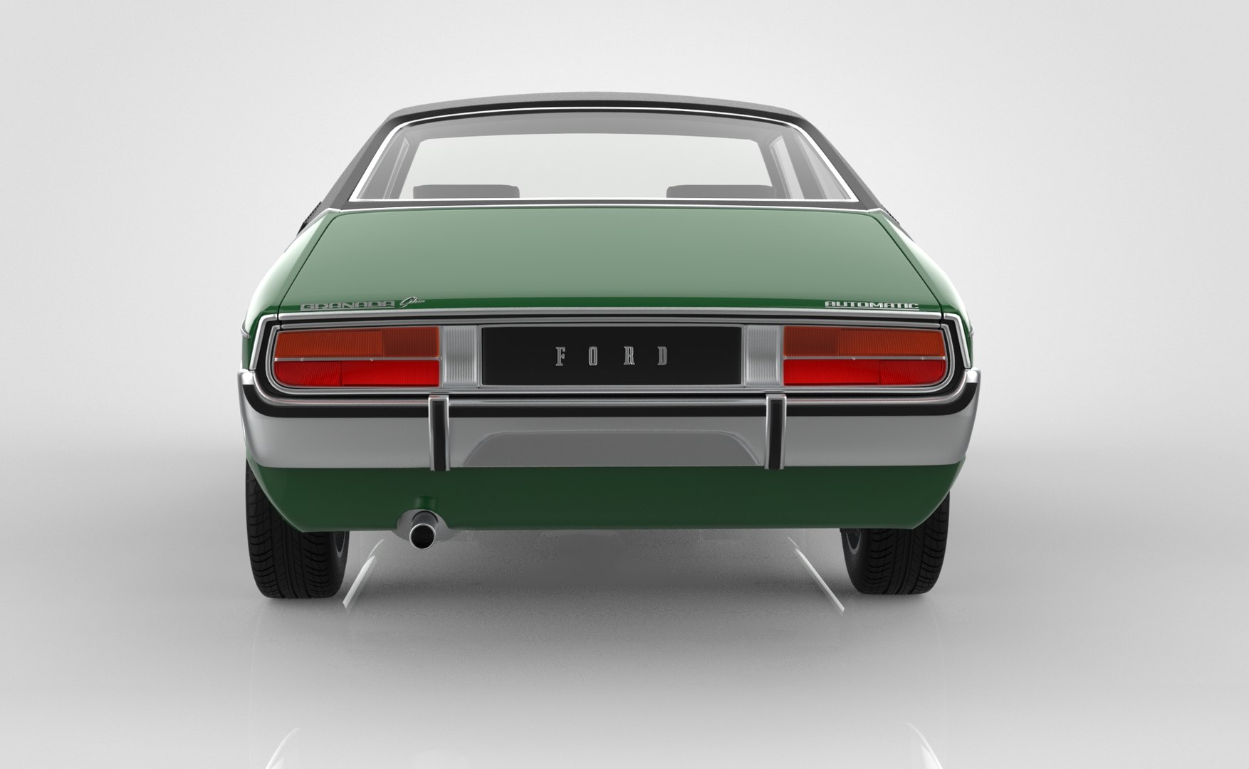 Cult Scale Models 1:18 Ford Granada Coupe Année De Construction 1972 Gris Metallique Cml128 3