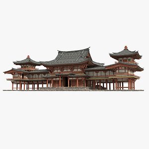 Large palaces and temples in ancient Asia 3D model