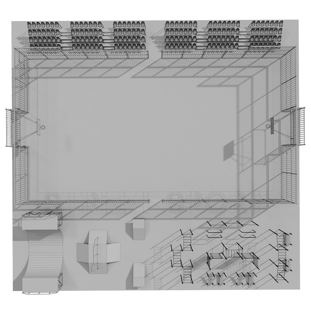 3D Sports Ground Model TurboSquid 1814818