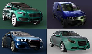 3D Cars Collection model