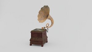 3D Rust mossy Gramophone