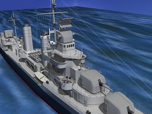 anti-aircraft class destroyers 3d max