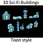 10 edifici Toon Scifi