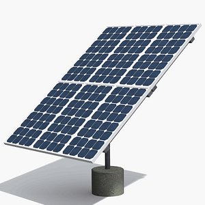 realistic solar panel 3d model