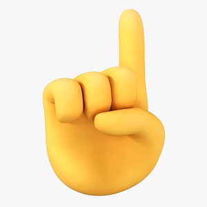 3D Index Finger Pointing Up Emoji