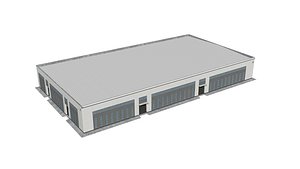 3D factory building model