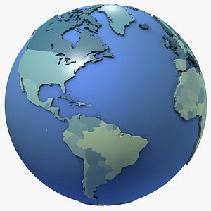 geopolitical earth 3D model