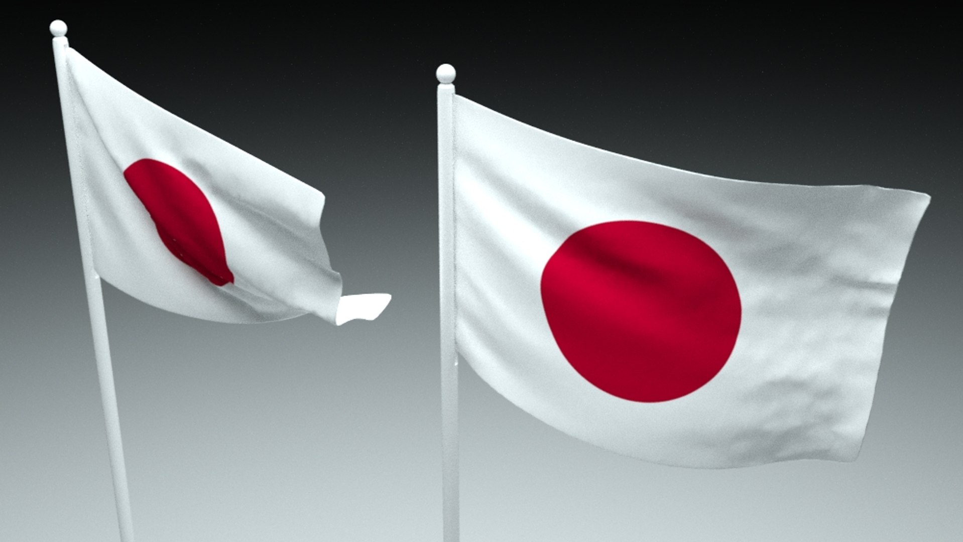 Japan Flag 3D Model - TurboSquid 1594578