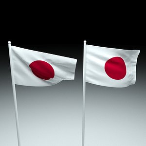 japan flag 3D model