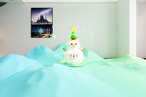 snowman trendy Christmas Q-version Modern 3D model