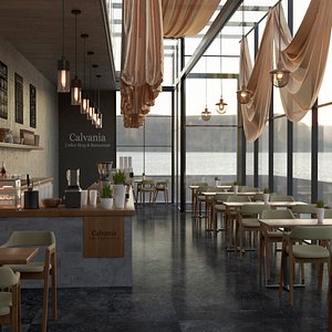 Calvania Coffee shop and Restaurant 3D model