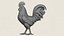Modello 3D di gallina pronto per la stampa.