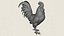 Modello 3D di gallina pronto per la stampa.