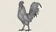 Modello 3D di gallina pronto per la stampa.