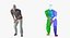 golf player rigged 3D model