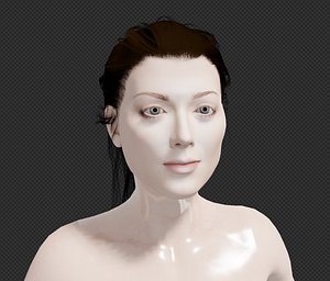 female body face rig 3D