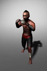 boxer animation fighting 3d 3ds
