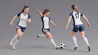 Female Soccer Player - Rigged