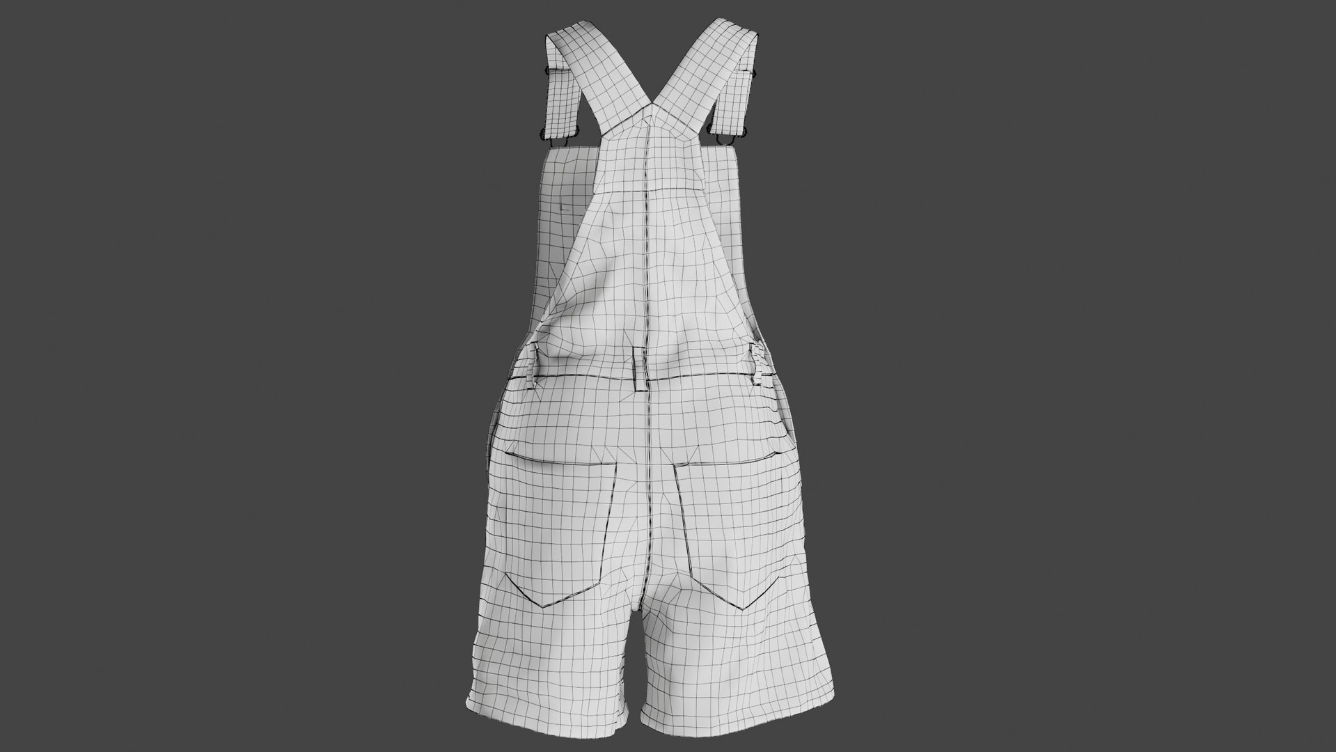 Mesh Women S Overalls Model - TurboSquid 1611702