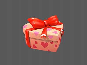 heart gift box 3D model