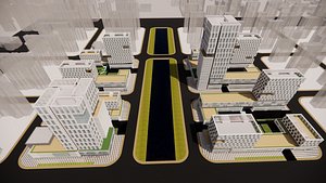 Modern City Block -A15 3D model