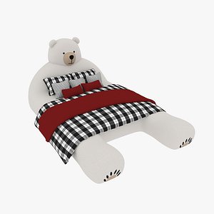 Teddy Bear Bed 3D model