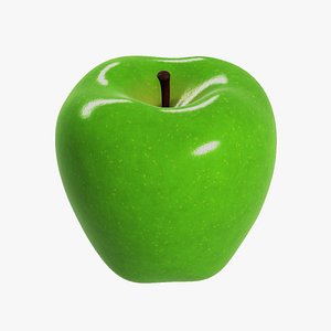 3D Realistic Green Apple model