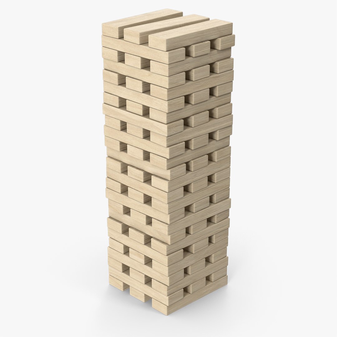 3D Wooden Tower Bricks Game - TurboSquid 2053914