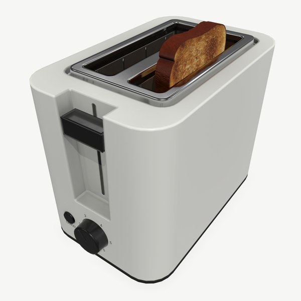 3D low-poly toaster model