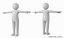 Stickman mâle adulte en pose en T