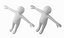 Stickman mâle adulte en pose en T