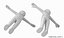 Stickman mâle adulte en pose en T