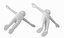 Stickman mâle adulte en pose en T