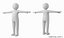 Stickman mâle adulte en pose en T