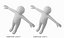 Stickman mâle adulte en pose en T