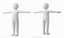Stickman mâle adulte en pose en T