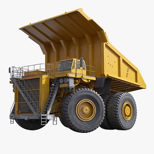 haul truck generic yellow 3d model