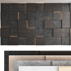 3D Model Decorative Wall Panel Set - TurboSquid 1567960