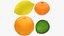 3D model Orange Mandarin Lime and Lemon Collection V1