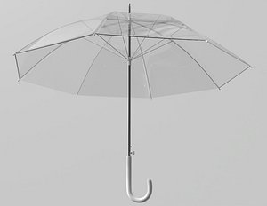 Clear Transparent Bubble Umbrella PBR 2 3D model