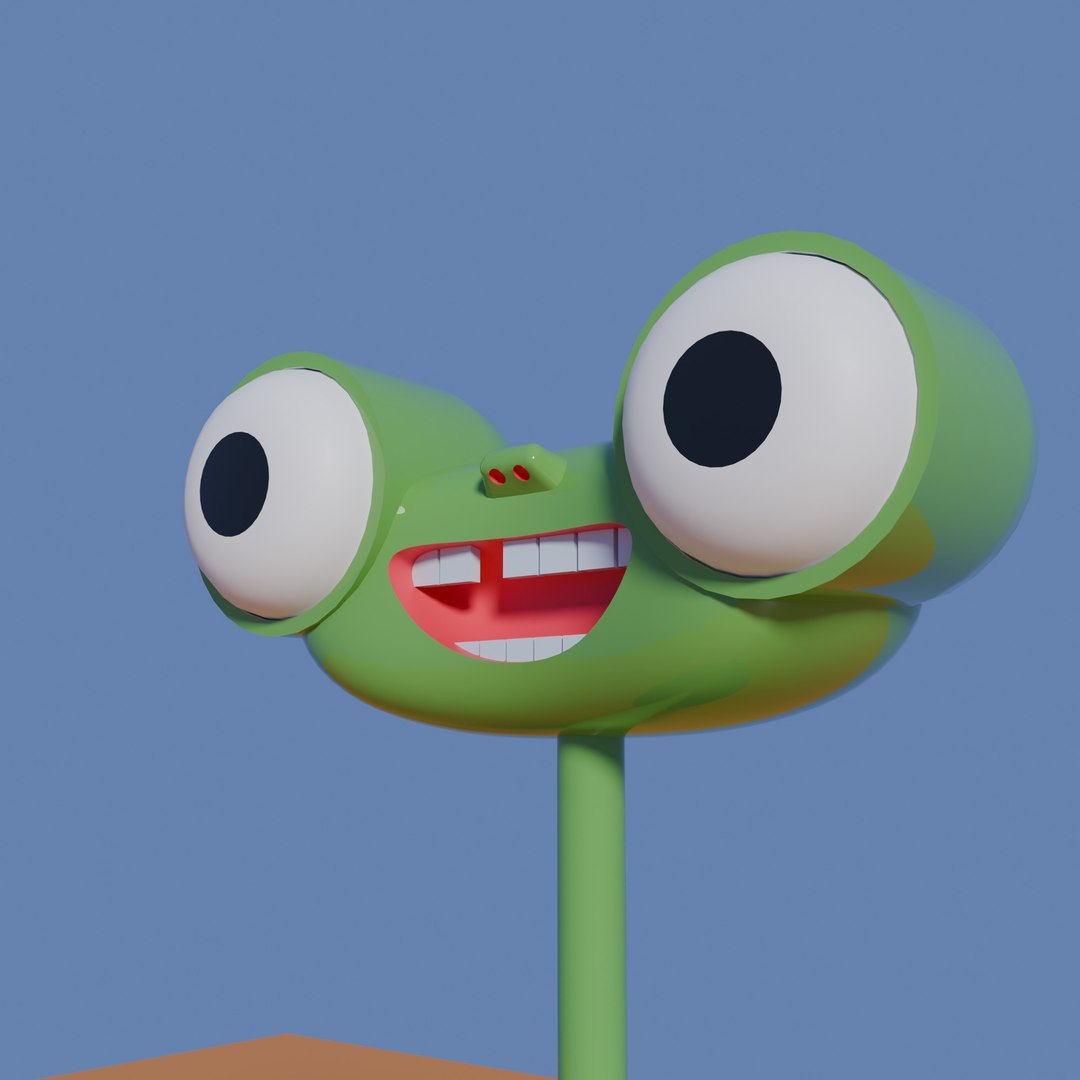The Cheerful Character Looks Like A Frog 3D Model - TurboSquid 2443197
