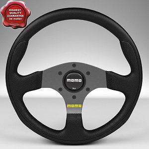 steering wheel momo team 3d model