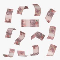 Brazil 10 Reais Falling Notes