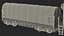 3D model Diesel Electric Locomotive with Tarpaulin Freight Wagon