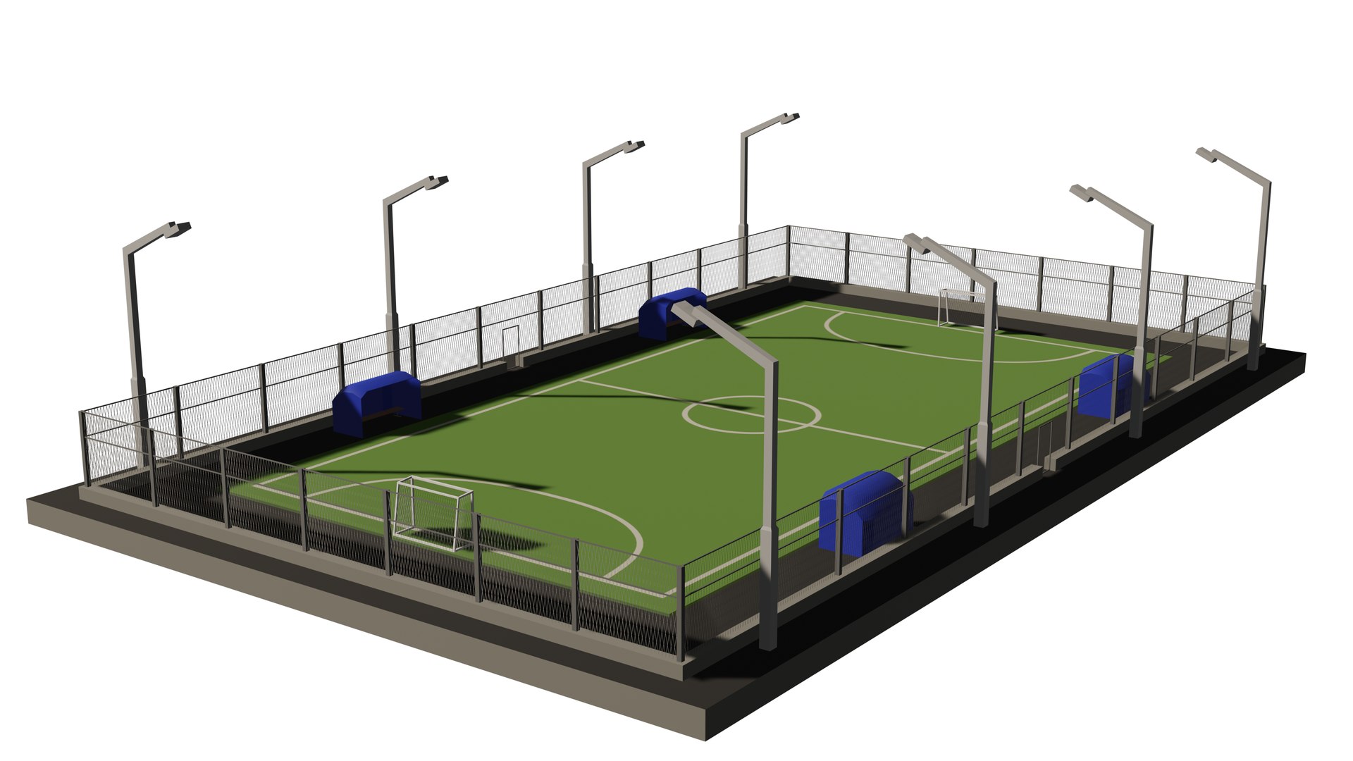 Mini Football Field D Model Turbosquid