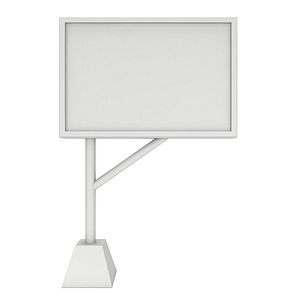 3D model billboard blank outdoor advertising