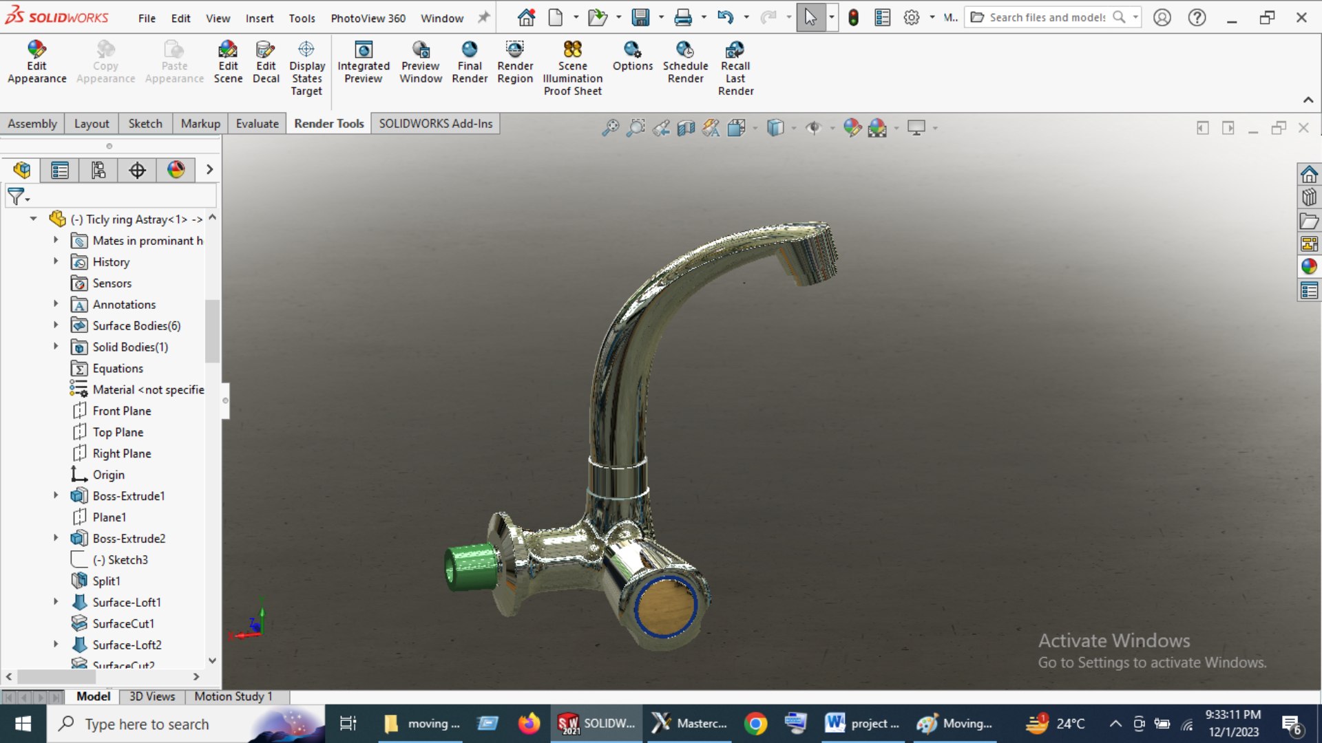 Water Tap Moving Sink Cock 3D Model - TurboSquid 2159615